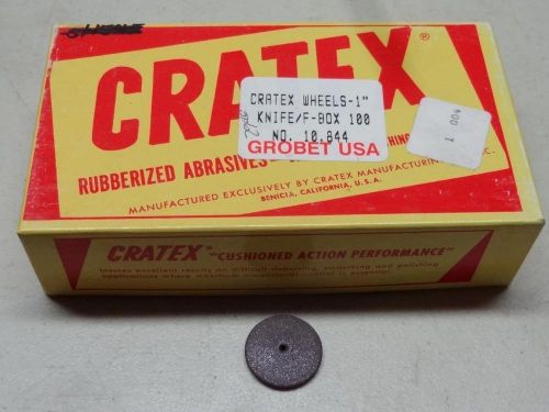 Grobet USA Cratex Rubberized Abrasive Wheels, 1&#034; Knife, Fine, 100 Count - 0674
