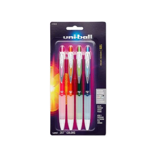 uni-ball 207 Retractable Medium Point Gel Pens 4 Colored Ink Pens (1739928)
