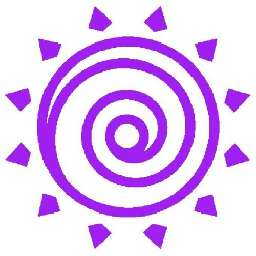 30 Custom Purple Spiral Sun Personalized Address Labels
