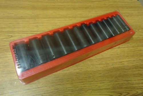 Snap-on 313sima 13-pc 1/2&#034; flank drive deep impact socket set 1/2&#034; to 1-1/4&#034; for sale
