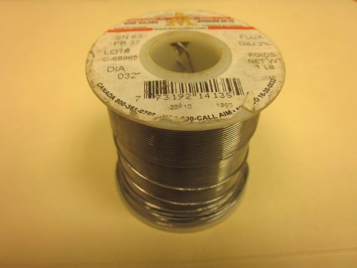 AIMSOLDER Tin Sn 63 Lead Pb 37 63/37 .025&#034; Dia Solder 7oz NEW