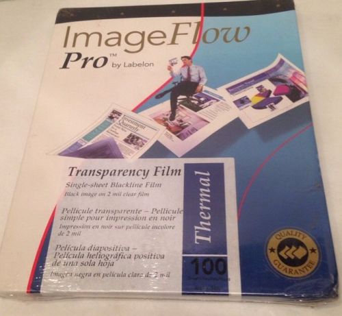 New &amp; Sealed IMAGEFLOW PRO BY LABELON Transparency Film Thermal 100 Sheets