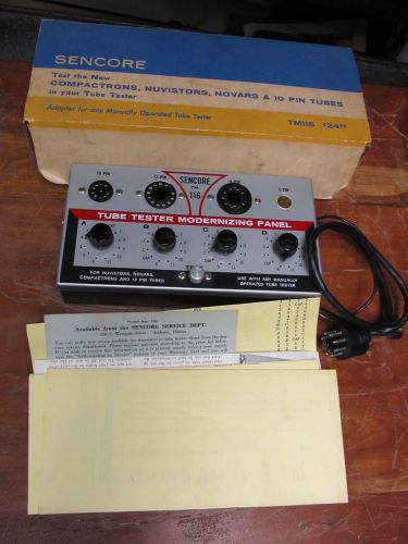 Vintage SENCORE TM-116 Modernizing Panel Compactron Tube Tester Adapter