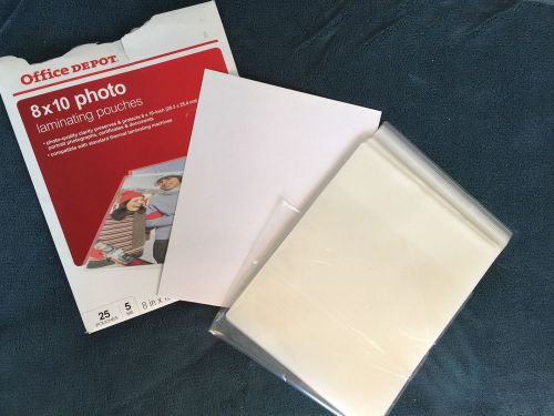 5 mil certificate/photo 25 pk laminating laminator pouches sheets 8x10 for sale