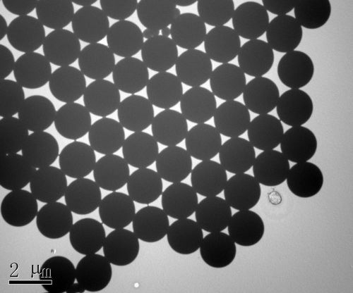 Monodispersed polystyrene particles/microspheres/beads, diameter of 1.6 micron for sale