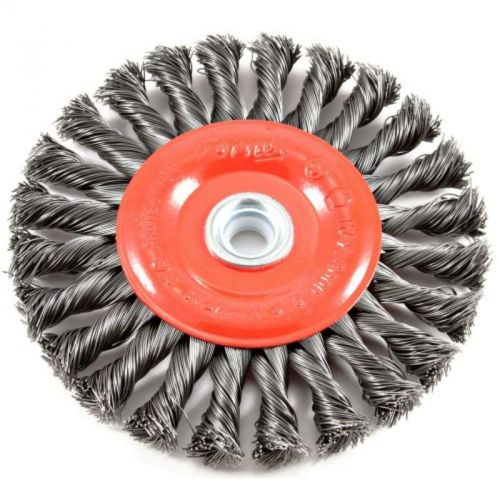 6&#034;X.020&#034; Twist Knot Crimped Wire Wheel Brush With 1/2&#034; And 5/8&#034; Arbor Forney