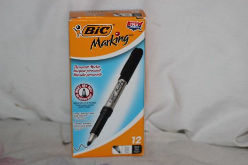 BIC MARKING 12 COUNT BOX BLACK NEW