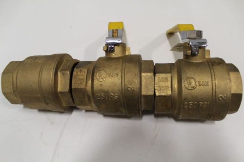 Set of (3) Apollo International  Threaded Brass Ball Valve 94A-108-01 250 PSI