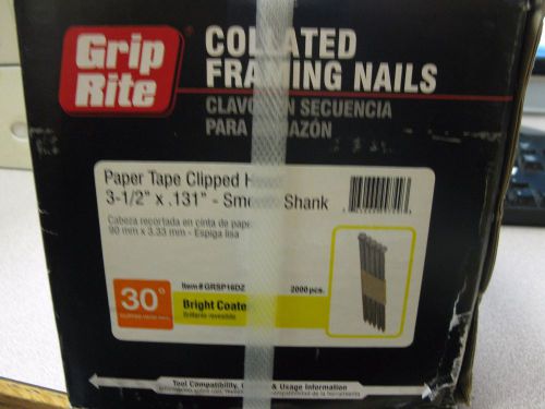 Grip Rite 3-1/2x.131 Smooth Shank Paper Tape 2,000 pcs #GRSP16DZ  FREE SHIPPING
