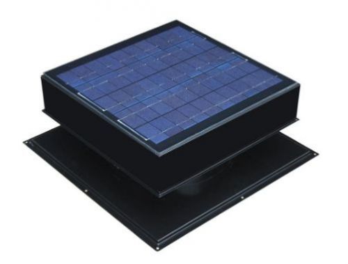 Solar-power 1280 cfm attic ventilator fan roof mount vent- thermostat humidistat for sale