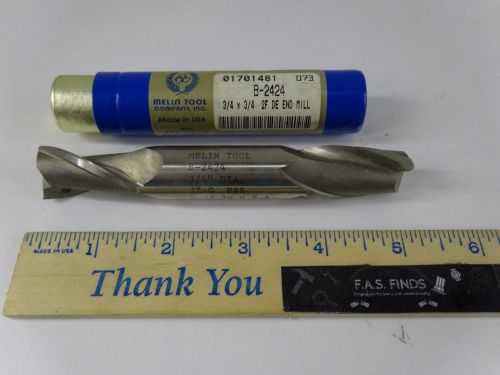 Melin Tool B-2424, 3/4&#034; x 3/4&#034;, 2 Flute, Double End Mill, MADE in USA