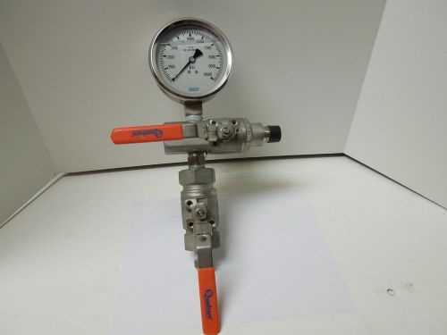 Test valve assembly quadrant 10k wog gauge, multiport gauge valve 316s  &lt;937wh for sale