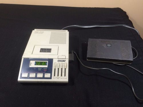 Sony BM-815 Micro Micro-cassette Transcriber w Sony FS-75 Foot Pedal #19