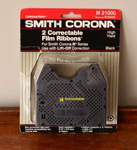 Smith Corona H 21000 (H 63446) Correctable Typewriter Film Ribbon PACK of 2 NEW