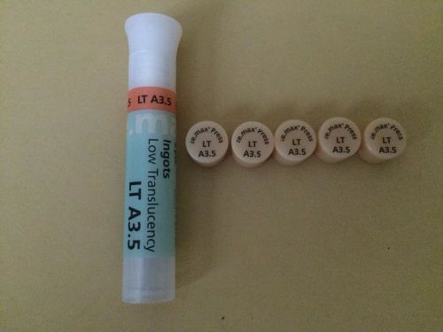 Ivoclar Vivadent e.Max Press LT A3.5 Low Translucency QTY 5 Ingots