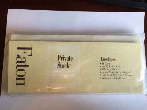 Eaton Natural Fleck (Cream Colored) Private Stock 24 lb Envelopes, 25 qty No. 10