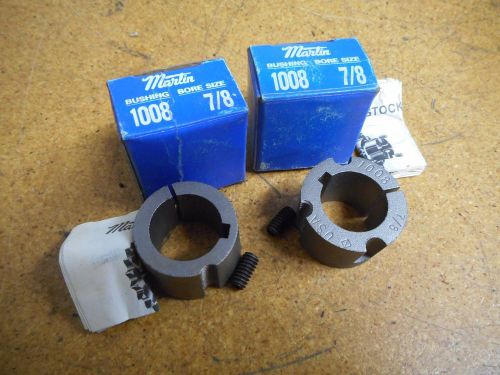 Martin 1008 7/8 Bore Size Tapered Bushing New (Lot of 2)