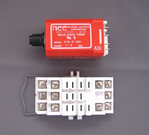 Ncc solid state timer, k1k-2-661, .1-2 sec with mtg socket for sale