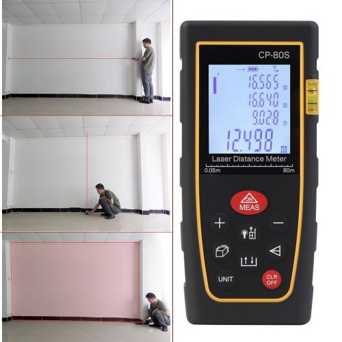 80m handheld lcd digital laser distance meter rangefinder measure 2feet-267feet for sale