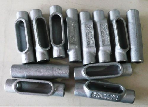 Lot of twelve (12) grouse-hinds 1/2&#034; c-17 conduit Outlet Bodies (no covers)