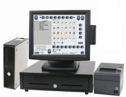 RESTAURANT RETAIL OR SALON POS SYSTEM COMPLETE WITH SOFTWARE AND WINDOWS XP NEW