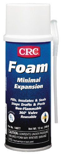 CRC Minimal Expansion Foam Sealant, 12 oz Aerosol Can, Off-White/Yellow