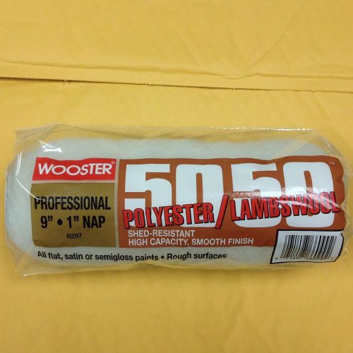 Wooster R297 9&#034; x 1&#034;nap 50/50 Polyester/Lambswool For Rough Surfaces