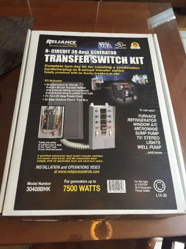 Reliance 8 Circuit 30 amp Generator Transfer Switch Kit