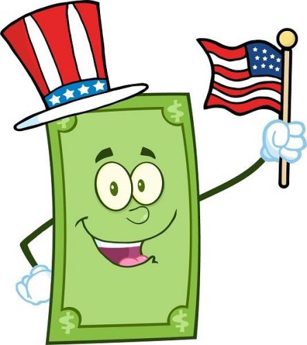 30 Custom American Cartoon Dollar Personalized Address Labels