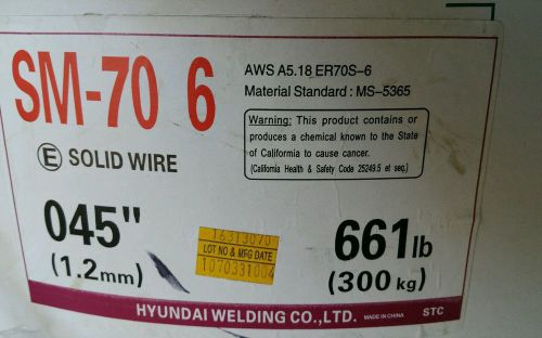 Hyundai Welding Wire SM70-6 .045 4 each 300 kg drums Mild Steel