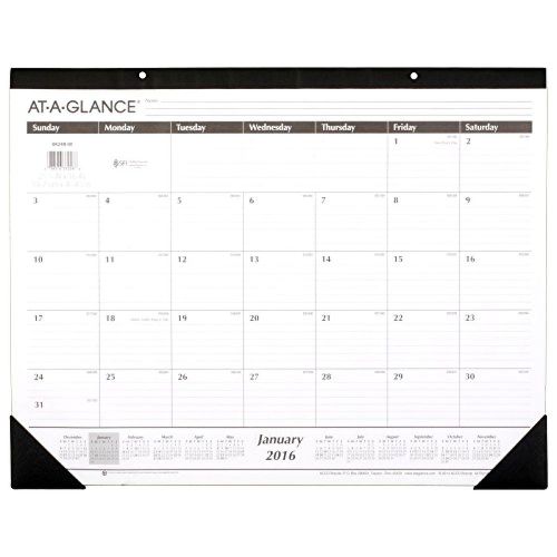 Office School Monthly Desktop Pad Wall Calendar 2016 Organizer Top Planner 22x17