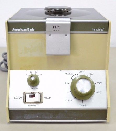 American Dade 569 Cell Washing Immufuge Centrifuge 110-120V (11764)