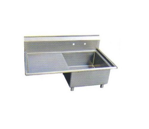 Sapphire SMS-2424L, 24x24-Inch 1-Compartment Stainless Steel Sink with Left Drai