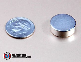 4pcs craft hobbies neodymium rare earth magnet disc 5/8&#034;dia x 1/5&#034;thick for sale