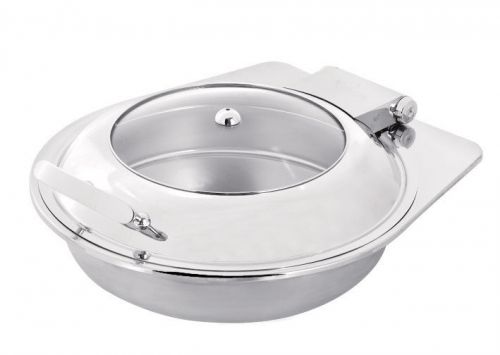 PrestoWare PWI-502, 5-Quart Induction Round Chafing Dish with Glass Top, Drop-In