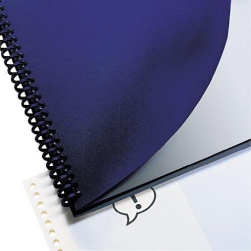 GBC Leather Look Premium Presentation Covers, Binding Covers, Non-Window, Navy,