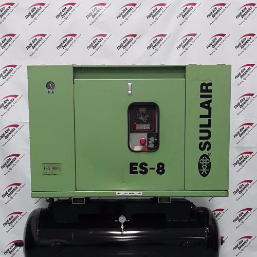 Sullair es-8 15 hp rotary screw air compressor with refrigerated air dryer for sale
