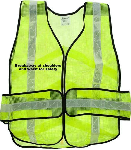 5 PACK IRONWEAR LIME GREEN REFLECTIVE BREAKAWAY SAFETY VEST 7015L mesh one size