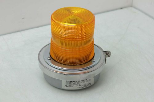 Edwards signaling 92a-n5 adaptabeacon amber strobe warning light 120vac for sale