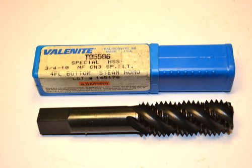 Nos valenite usa 3/4&#034; - 10 nf gh3 hss spiral 4 flute bottoming tap t05506 for sale
