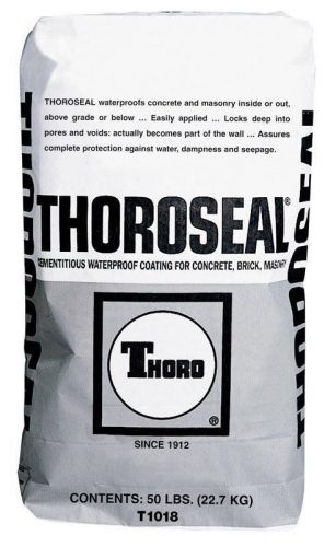 Thoroseal gray waterproof cement-based coating 50lb bag free delivery $500+ for sale
