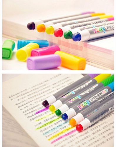 Monami color highlighter fluorescent pen / gel solid marker pen korea