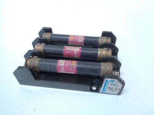 Marathon 6r30a3b 600v 30a 3-pole fuse holder w/ fuses - used - free shipping!!! for sale