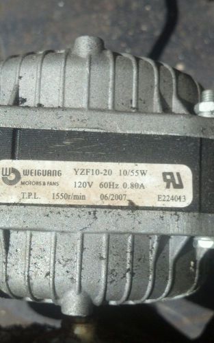 Weiguang CONDENSER FAN MOTOR yzf10-20, 1550 RPM, 115 VOLT, .8A, 10/55w,