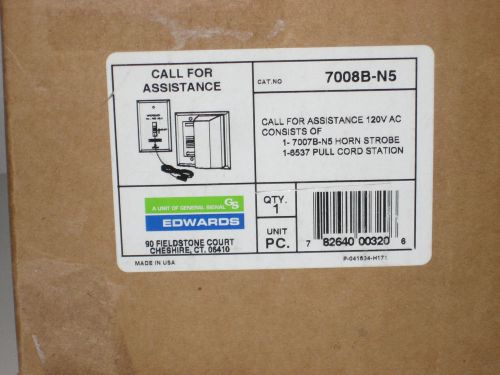 Edwards signaling 7008b-n5 call for assistance kit 120vac horn strobe for sale