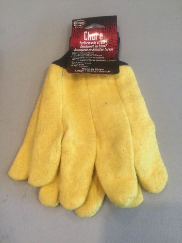 Boss 4037 Glove Napped Chore, Large, Yellow Free Shipping