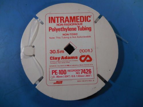 Intramedic Non-Radiopaque Polyethylene Tubing PE-100 Partial 100ft Roll