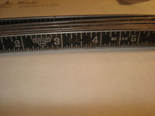 Vintage Original Stanley 48&#034; Aluminum Folding Ruler No.424 Pat&#039;d 12-4-17 Zig Zag