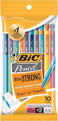 LOT OF 50 BIC XTRA EXTRA STRONG MECHANICAL #2 PENCILS, THICK POINT, 0.9 MM NEW