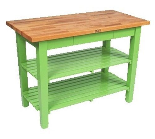 John Boos OC6030-2S Oak Utility Table 60&#034; x 30&#034; 1-1/2&#034; thick Appalachian Red...